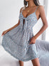 'Elowen' Floral Spaghetti Strap Mini Dress - Celes Fashion
